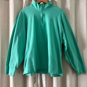 Vineyard Vines Men's Zip Up Sweater in Teal